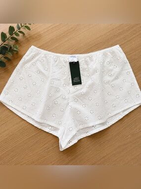 Wild Fable White Eyelet Lounge Shorts NWT XL